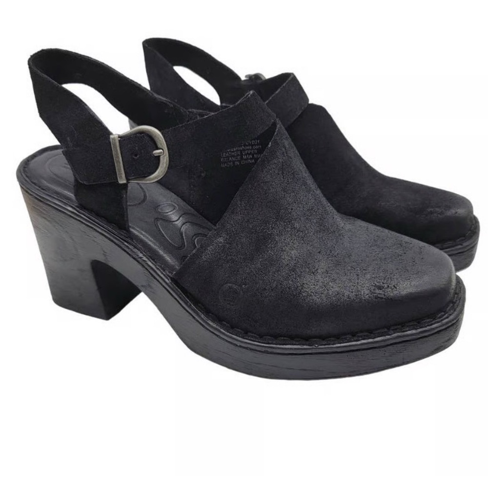 born Delvin Black Suede Mule